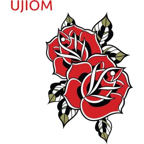 UJIOM Cartoon Rose Bathroom Kitchen Toilet Sticker Living Room Decor Bedroom Accessories Waterproof Wall Stickers Wallpaper
