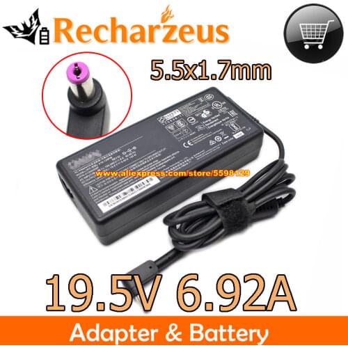 Genuine Chicony A18-135P1A Ac Adapter 19.5V 6.92A 135W 5.5x1.7mm For Acer PA-1131-16 Laptop Charger Power Supply