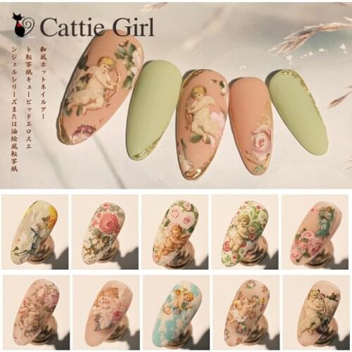 10pcses/set Nails Foil Stickers Cupid Love Design Manicure Angel Lover Nail Art Transfer Paper Nails Art Decals