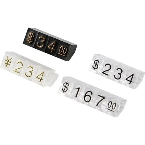 Clear Price tags for Jewelry Display Price Stand
