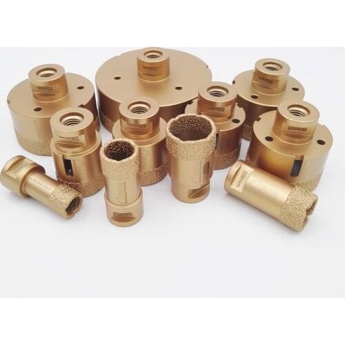 DIATOOL 25pcs/set M14 Thread Vacuum brazed Diamond Drilling Core Bits 10MM Diamond Height Diamond Hole Saw Tile Marble Crown