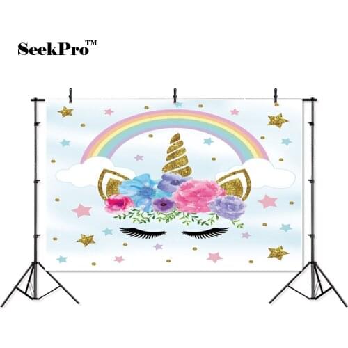 Thin vinyl star cloud unicorn flowers rainbow baby children Photo Backgrounds Professional Indoor Photographic studio Backdrops