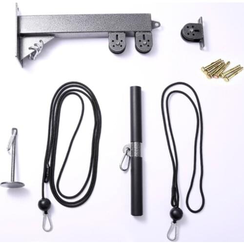 Fitness DIY Pulley Cable Machine Blaster Trainer With Pulley Attachments Biceps Triceps Workout Forearm Pull Rope Wrist Roller