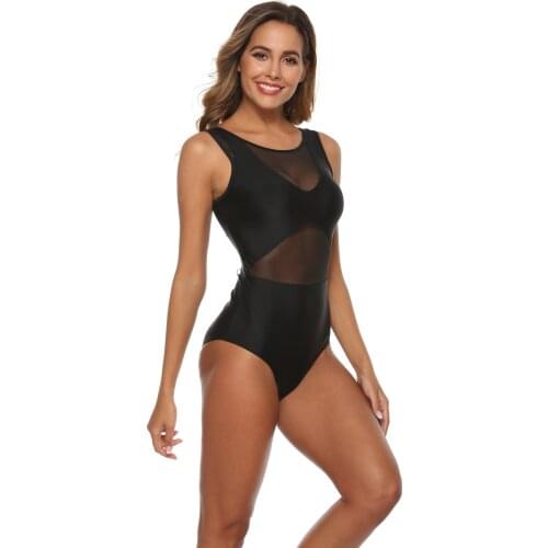 2020 Sexy Mesh One Piece Swimsuit Women Swimwear Push Up Monokini Vintage Retro Bathing Suits Beach Wear Swimming Suit For Women