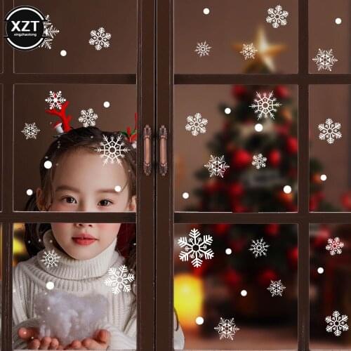 20 Style Merry Christmas Santa Elk Christmas Sticker For Home Decoration New Year Waterproof Glass Sticker Window PVC Film