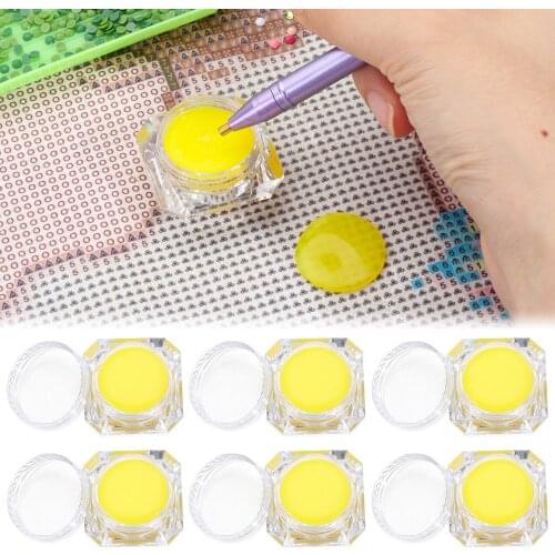 3/4/5PCS New DIY Diamond Painting Glue Clay Embroidery Cross Stitch Drilling Mud With Container Box Diamond Painting Accessories