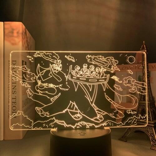 Manga 3d Lamp Avatar The Last Airbender for Childrens Room Decor Night Light Kids Bithday Gift Avatar Anime Led Light Bedroom