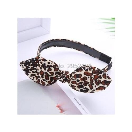 By dhl or ems 500pcs Cute Leopard Print Headwear Hairband Headband Hair Band Accessories Girls Headbands