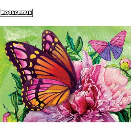 Diy 5D Diamond Painting Butterflies and Flowers Mosaic Diamond Art Cross Stitch Diamond Embroidery Full Rhinestones Gift Decor