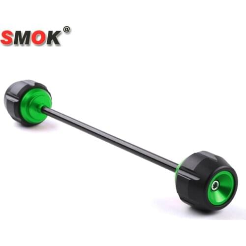 SMOK Motorcycle CNC Aluminum Front Axle Fork Crash Sliders Wheel Falling Protection Protector For Kawasaki Z650 Z 650 2016-2017