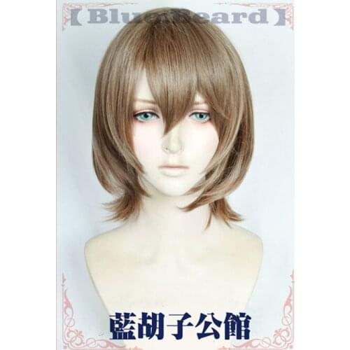 Anime Persona 5 Goro Akechi Wigs Short Linen Dark Gray Heat Resistant Synthetic Hair Cosplay Wigs + Wig Cap