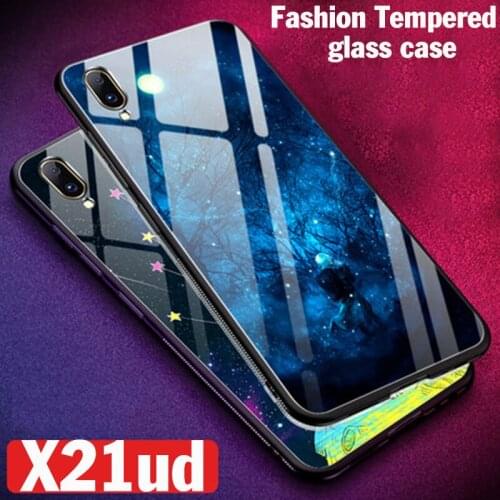 For vivo X21ud Case phone Cases skin Tempered glass cover For VIVO X21 ud Protection Shell For vivo X21 fundas coque skin