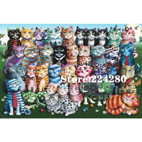 Cat animal sets Needlework Cross stitch 14CT Unprinted Embroidery kits Arts Cross-Stitching,DIY Handmade Home Decor