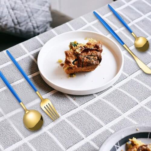 30pcs Western Cutlery Set Dinnerware Set Stainless Steel Tableware Set Knife Fork Spoon Luxury Cutlery Set Dessert Coffee Spoon