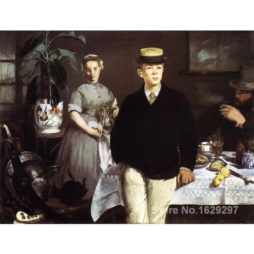 Luncheon in the Studio by Edouard Manet paintings For sale Home Decor Hand painted High quality