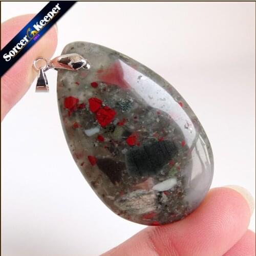 Collares New Pendant Necklace Natural Crystal Stone Bloodstone Beads Agates Necklace & Pendants Fashion Bijoux Women YS792