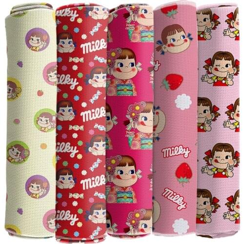 Printed Polyester Fabric DIY Kids Home Textile for Sewing Cartoon Little Girl Bubble Fabric 50*145cm
