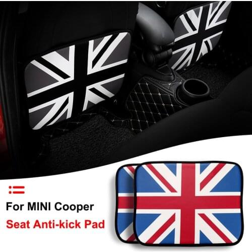 Union Jack Car Seat Anti-Dirt Mat For MINI ONE COOPER S F54 F55 F56 F60 R55 R56 R60 R61 Pad Child Anti-Kick Cushion Car Styling