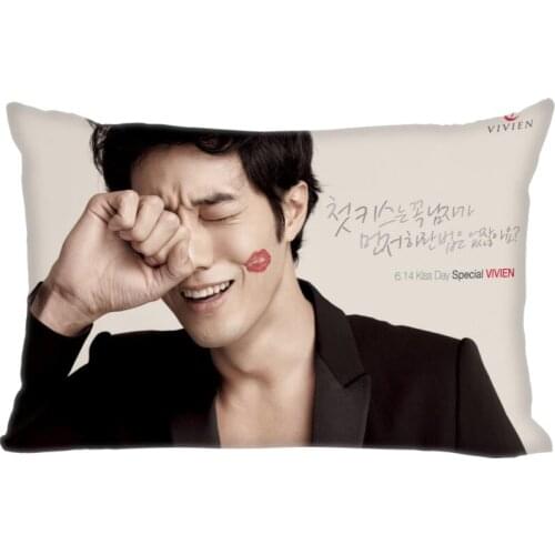 Rectangle Pillow Cases Hot Sale Best High Quality So Ji Sub Pillow Cover Home Textiles Decorative Double Sided Pillowcase Custom