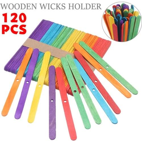 120pcs Multicolour Wooden Reusable Wicks Holders DIY Handmade Incense Candle Tools Non-toxic Centering Device Wicks Fixed Holder