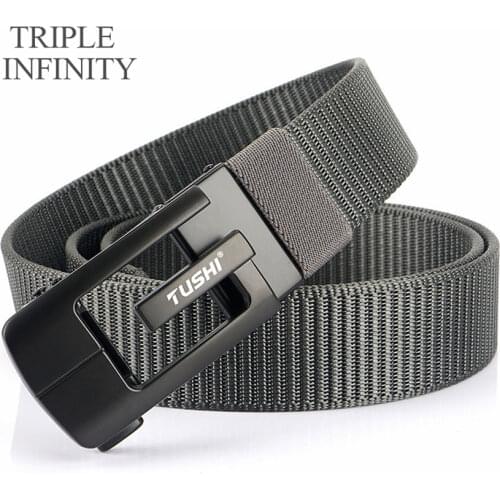 New Fashion Jeans Men Belt Tactical Designer Metal Automatic Buckle Belt Casual Breathable Durable Nylon Male Waistband Non-Slip