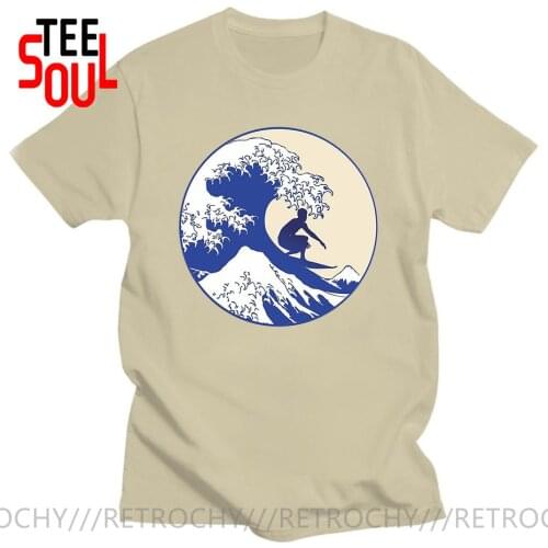 Retrochy Parody Surfing The Great Wave off Kanagawa T shirts men Best Sea Surfer Gift T-shirt Surfing Lovers Tops Present TShirt