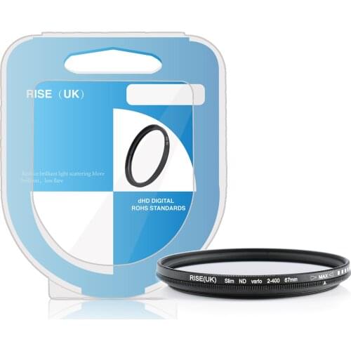 RISE (UK)67mm Slim Fader ND Filter Adjustable Variable Neutral Density ND2 to ND400 For Sony nikon lens