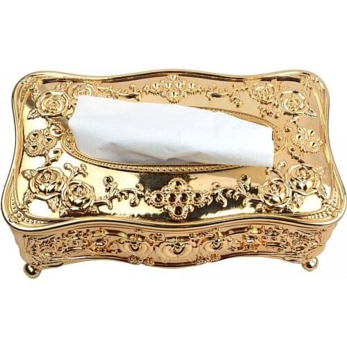 Rose Flower Tissue Box Acrylic Widely Used for Home Living Room Bedroom Hotel Car