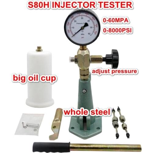 S60H S80H PS400A Full Steel Diesel Common Rail Injector Tester Nozzle Test Tool for BOSCH DENSO DELPHI CAT Factory Wholesale