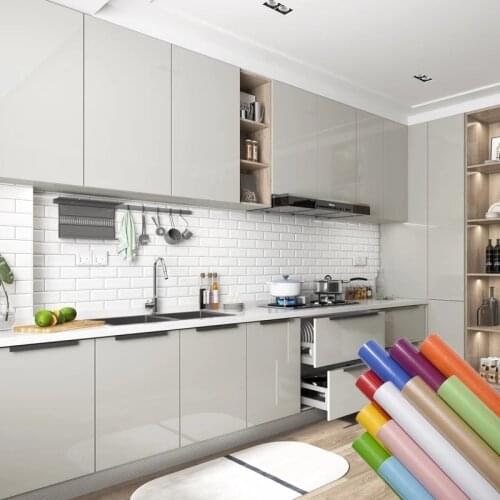 DIY Decorative Film PVC Self Adhesive Wall Paper Furniture Renovation Stickers Kitchen Cabinet Waterproof Wallpapers Home Decor