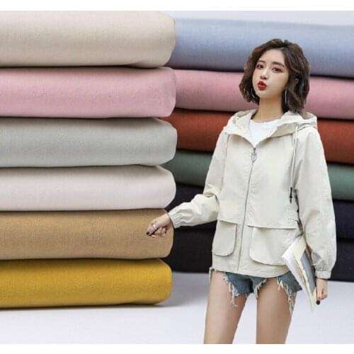 Wide 59" Thin Windbreak Wind Coat Fabric Nylon-Cotton Material Made of Casual Pants Overalls Jacket Fabric By the Half-Metre