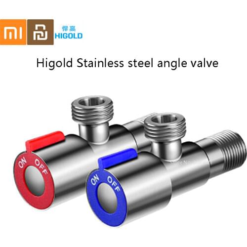 Higold Universal 304 Stainless Steel Angle Valve Shower Diverter Hot Cold Water for Bathroom/Kitchen/Toilet Faucet From Youpin