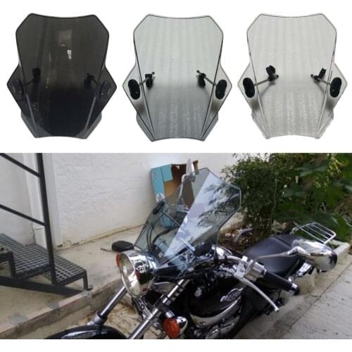Universal Motorcycle Windshield Wind Screen Deflector Protector For Ducati Hypermotard 1100 2008-2009 smoke black and clear