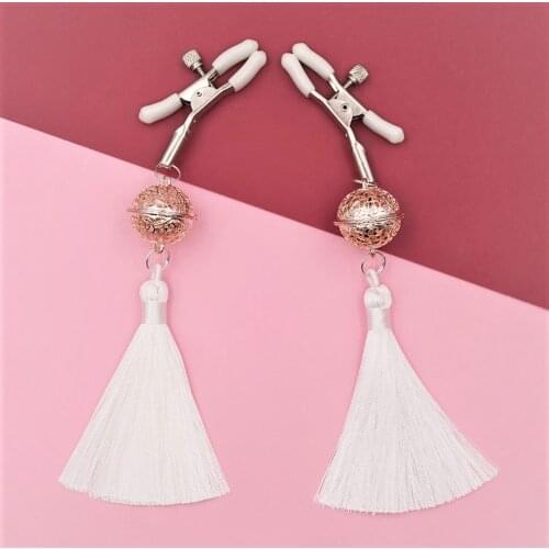 Couple Torture Play Tassel Clamps Metal Nipple Clips Sex Toys Breast Bondage Restraints Accessory For Man Women BDSM Slave Game