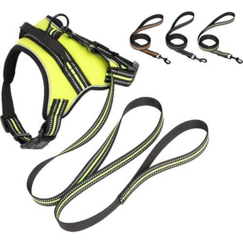 Pet Yellow Chest Strap Vest Dog Reflective Harness No Pull Dog Accessories for Large Dog Pet Supplies OutDoor Dogs acessorios