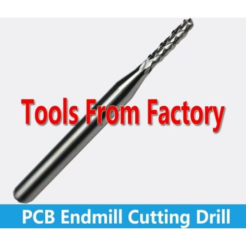 10pc 3.175 mm SHK Carbide PCB CNC Engraving Bits Carbide End Milling Cutter cutting Drill Hole endmill