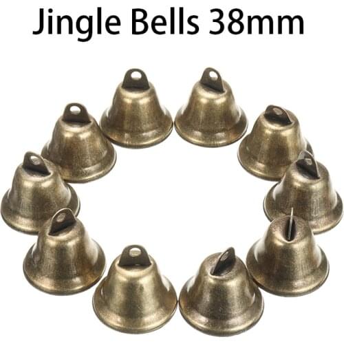 10pcs 38mm Vintage Bronze Jingle Bells For Making Wind Chimes DIY Tool Festival Party Wind Chimes Decor