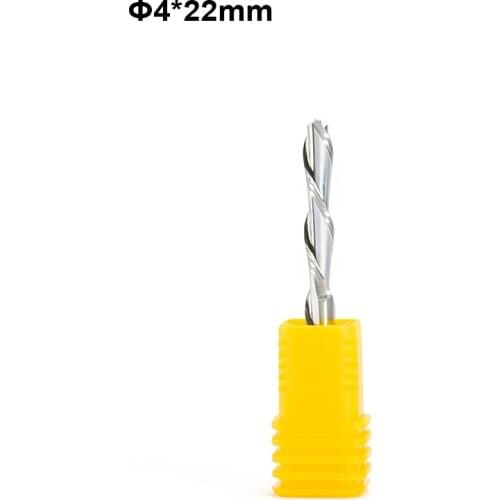 10pc 4x22mm 17mm Left Spiral down cut two double Flutes woodworking MDF Plywood router bit CNC end mill carbide wood milling cutter