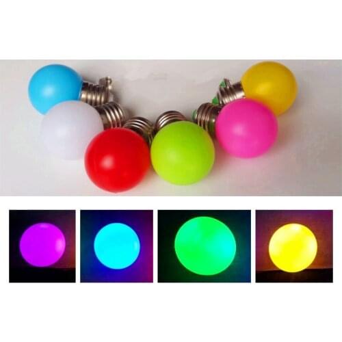 10pcs/ Newest Colorful E27 B22 1W 3W red blue purple 110V 220V Energy Saving LED Golf Ball Light Bulb Globe Lamp christmas lamp