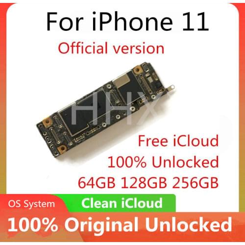 Unlocked for iPhone 11 X XS XR XS MAX 11 Pro Motherboard With/no Face ID Clean icloud for iphone 11 Pro Max Logicboard Mainboard