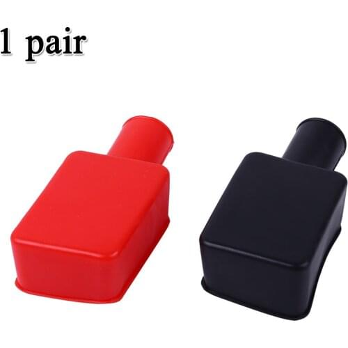 2pcs Universal Car Battery Negative Positive Protector Terminal Covers Cap Insulating Protector Wire Connector