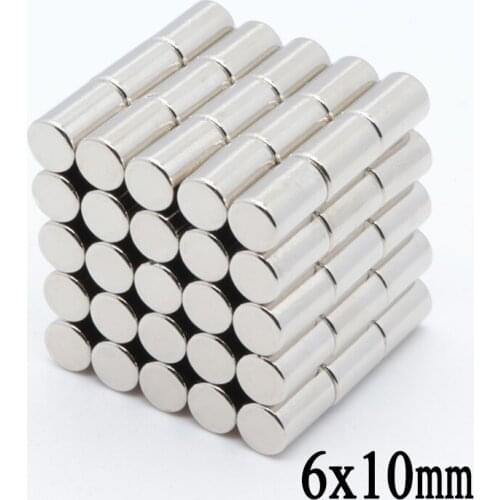 200pcs 6x10 mm Mini Round Super Strong Magnet Rare Earth Permanent Neodymium Magnets 6*10 6x10mm Magnet