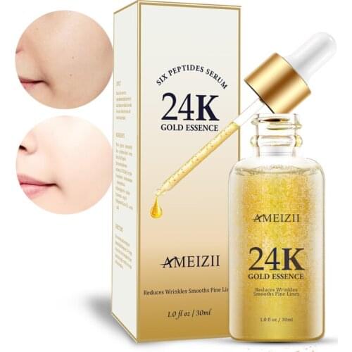 2021 Face Serum Hyaluronic Acid 24K Gold Vitamin C Serum Whitening Anti-Aging Shrink Pore Moisturizing Repairing Skin Care