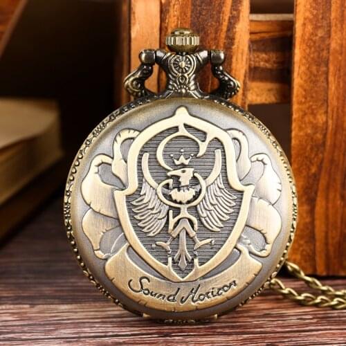 Bronze Awesome Polish Eagle Poland Symbol Design Quartz Pocket Watch Pendant Necklace Chain Collectibles for Men Women Kid reloj