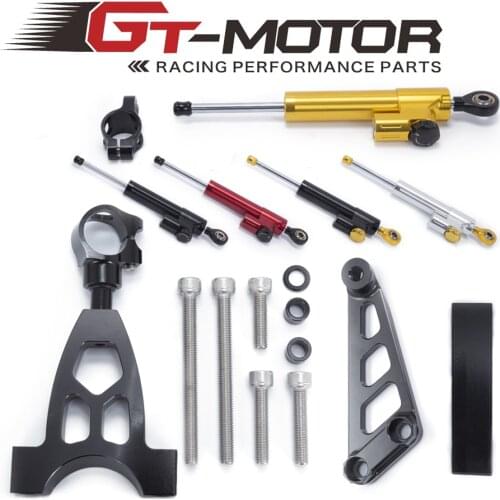 Motorcycle CNC Damper Steering StabilizerLinear Reversed Safety Control+Bracket For Honda CB400 VTEC 1999-2010