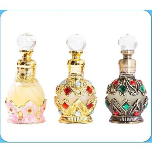 15ml perfume bottle Dubai perfume bottle Middle East Arab essential oil bottle vintage metal perfume bottle decor gift wholesale
