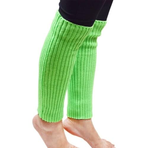 Ensnovo 80s Leg Warmers Multicolor Knitted 16" Long Boot Socks Cosplay Accessories