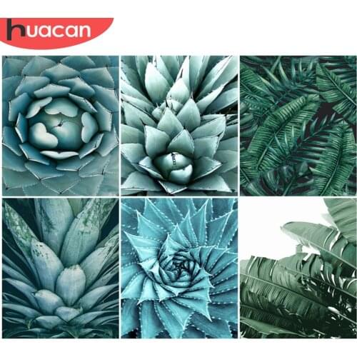 HUACAN Painting By Numbers Flower Hand Painted Paintings Art Gift DIY Pictures By Number Leaf Kits Drawing On Canvas Home Decor