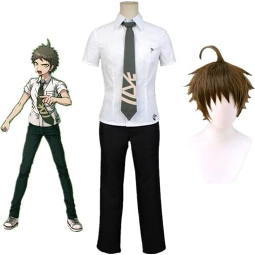 Anime Danganronpa Hinata Hajime School Uniforms Set Cosplay Costumes And Wig