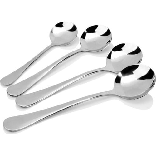KitchenTableware Stainless Steel Coffee round head Spoon Sets 4pc/lot